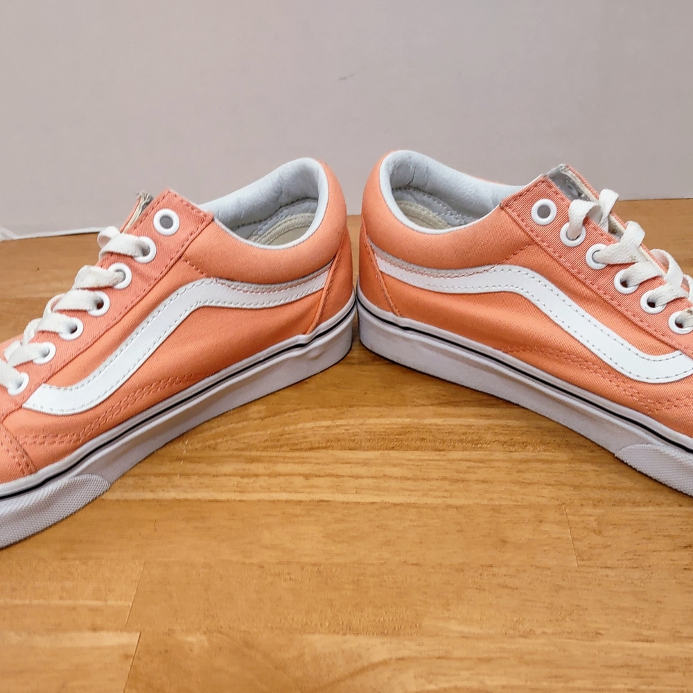 Vans Peach and White Sneakers - Picture 4 of 11